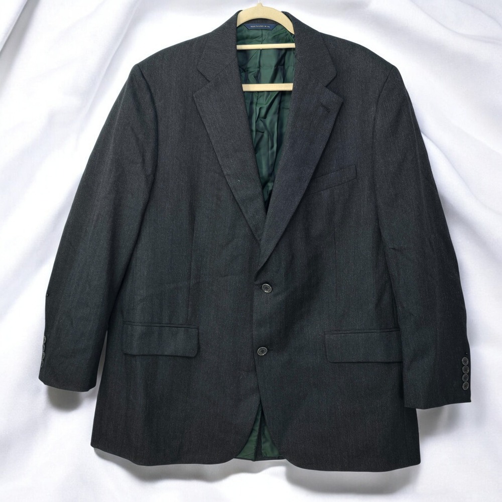 Brooks Brothers Golden Fleece Blazer Herringbone‎ Hand Tailored USA - 44R? Gray